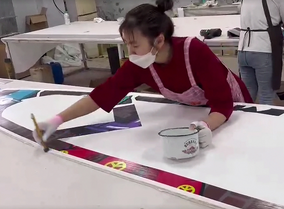 Pegado de capas laterales